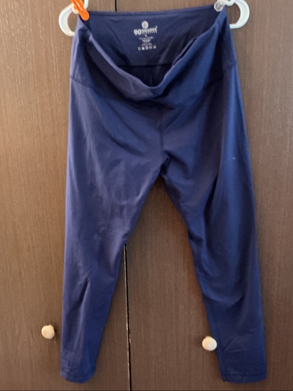 90 Degree By Reflex Navy Fold-Over Waist Leggings
